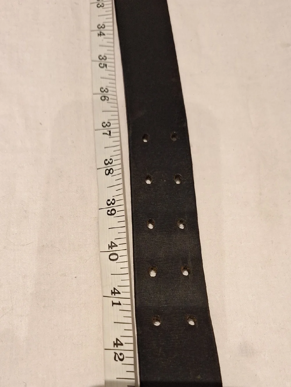 Guess Black Leather Men's Belt with Double Pronge  Silver Rectangle Buckle